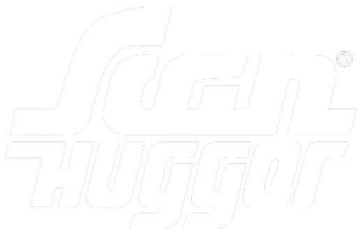 Scanhugger logo hvid